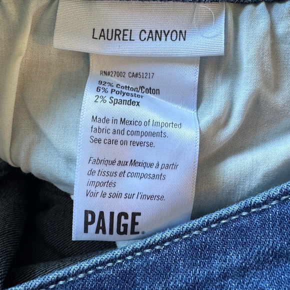 PAIGE Laurel Canyon Jean size 34 - Picture 4 of 7